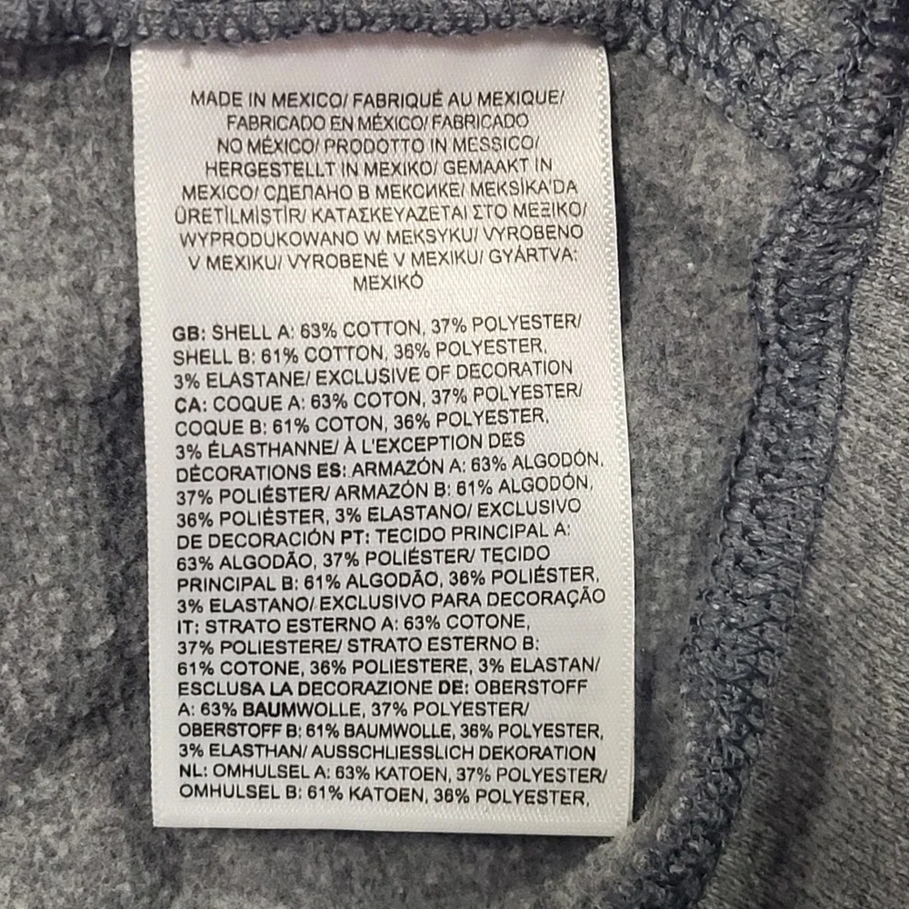 The North Face Gray Heritage Patch Pullover Hoodie Sweatshirt Sz Medium 